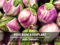 Rosa Bianca Eggplant Seeds – Heirloom, Open Pollinated, Non-GMO, Italian Classic with Tender  Sweet Flavor | 50 Seeds