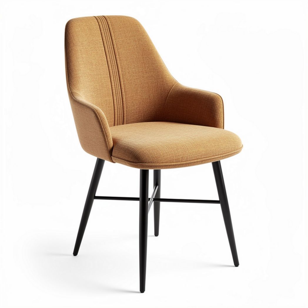 Fabric Armchair for Living Room Use, Wooden Legs, 50 x 50 x 80cm