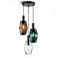 Glass Pendant Light Fixture – Suitable for Dining Areas and Living Rooms – Made of Glass and Metal – 30 x 20 x 60cm