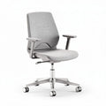 Office Chair with Adjustable Height and Armrests – Upholstered Fabric – 60 x 60 x 100cm