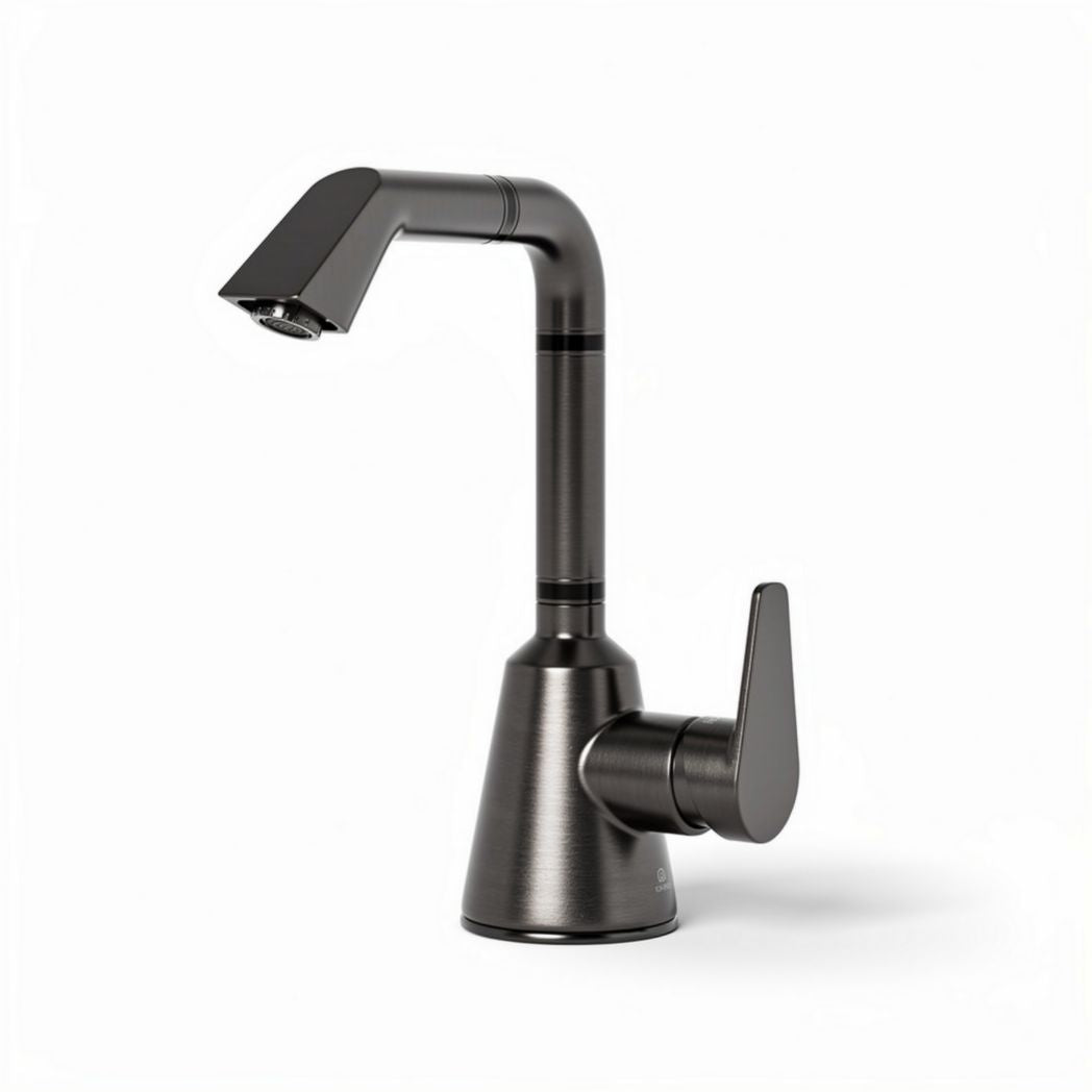 Matte Black Kitchen Faucet – Designed for modern kitchens, made of stainless steel, 15 x 5 x 30cm