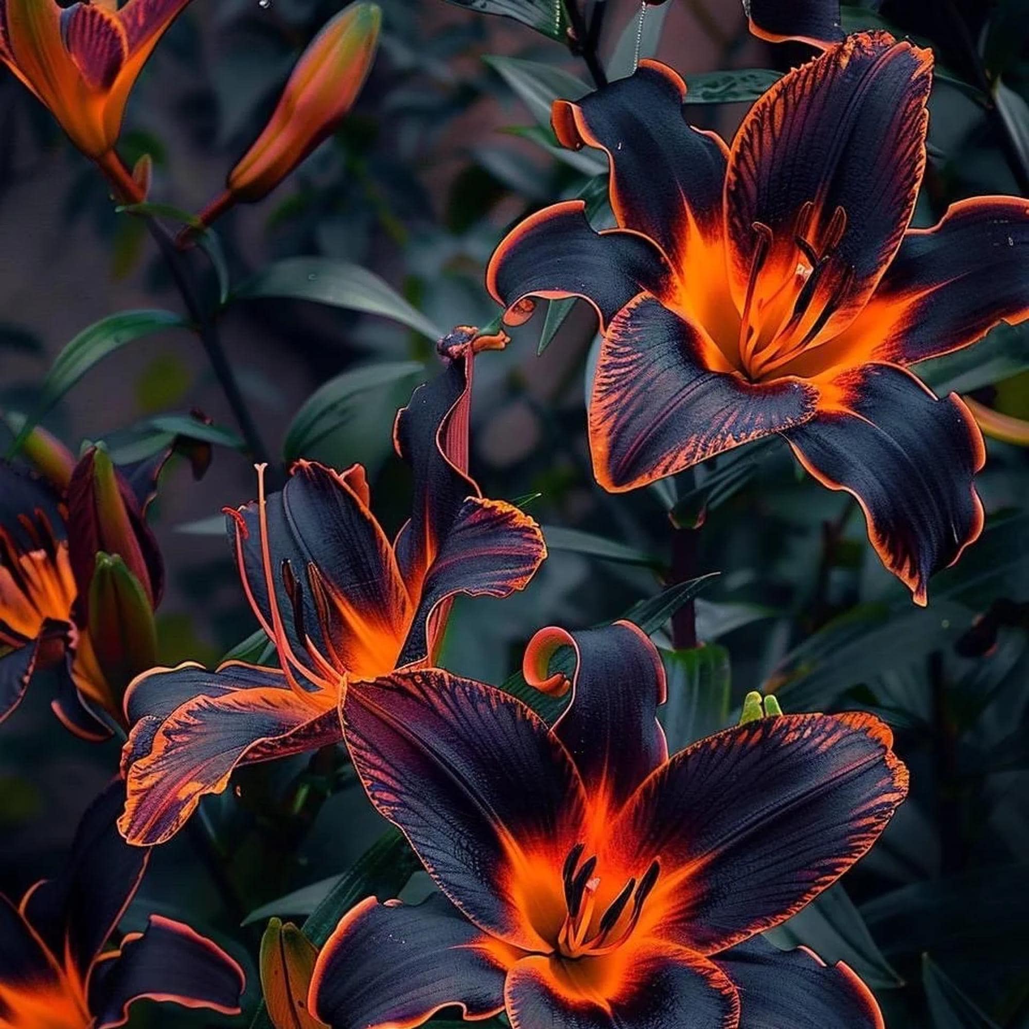 100 Seeds | Burning Ambers Lily Seeds, Exotic Orange-Red Blooms, Fragrant Perennial Garden Flowers, Easy to Grow Bulb Plants from Seed(40 Seeds)