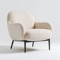 Boucle Upholstered Accent Chair – Suitable for Living Room or Office Use, Main Material: Boucle Fabric, Steel Legs, Dimensions: 80 x 80 x 70cm