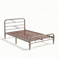Metal Frame Bed – Designed for Sleeping – Made of Steel with Wood Slats – 190 x 90 x 30cm